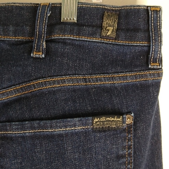 7 For All Mankind "Carsen" Dark Blue Slim Jeans Size 38 - Picture 5 of 9